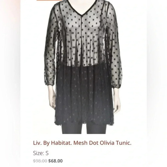 Black,Sheer,polka dot,mesh,lace,Habitat Liv.tunic,NWT
Whimsigoth,dark fairy,kink - Picture 3 of 13